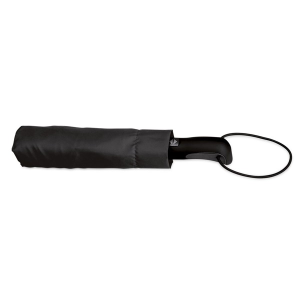 CAMPANELA. 190T compact pongee umbrella with automatic opening and closing - Black