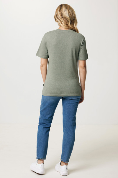 T-shirt en coton recyclé non teinté Iqoniq Manuel - Heather Green / XS