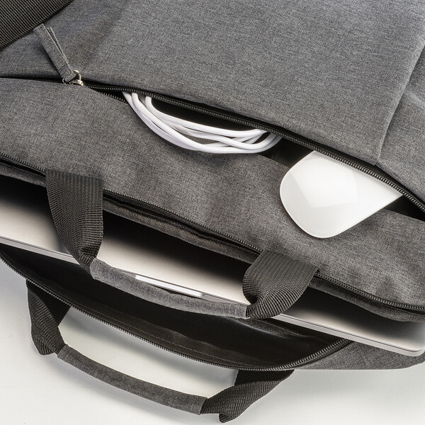 Computertasche Aus 600D-Polyester Mit Verstellbarem Schultergurt - Grau