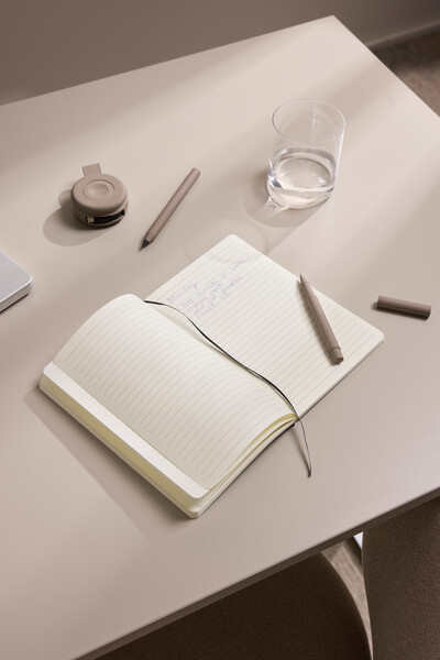 VINGA Baltimore RCS PU softcover notebook - Greige