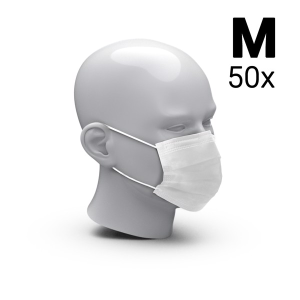 Masque Pour Bouche Et Nez "3-Ply" Ensemble De 50, Taille M