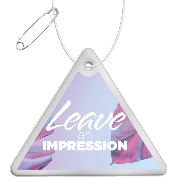 RFX™ H-12 Dreieckiger reflektierender PVC-Anhänger - weiss