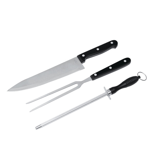3-Piece Stainless Steel Carving Set Carve