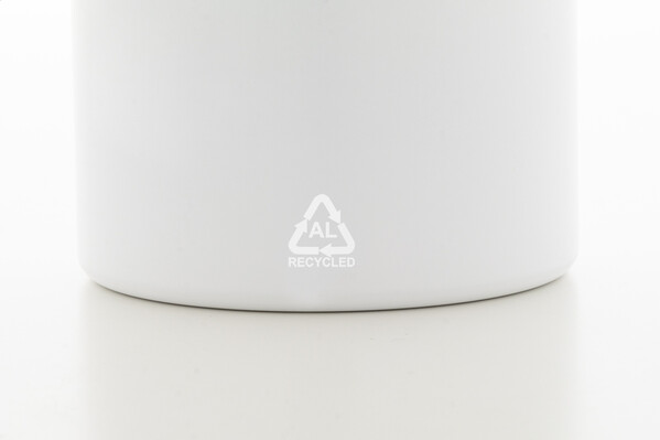 Recycled Aluminium Bottle Ralusip Plus - White