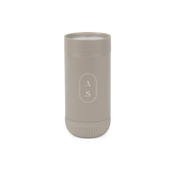 Termohrnek s push zavíráním VINGA Erie z RCS recyk. SS 350ml - Šedá / Šedá