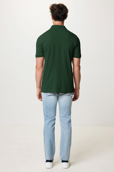 Polo tričko IQONIQ Yosemite z recykl. bavlny - Forest Green / XXS