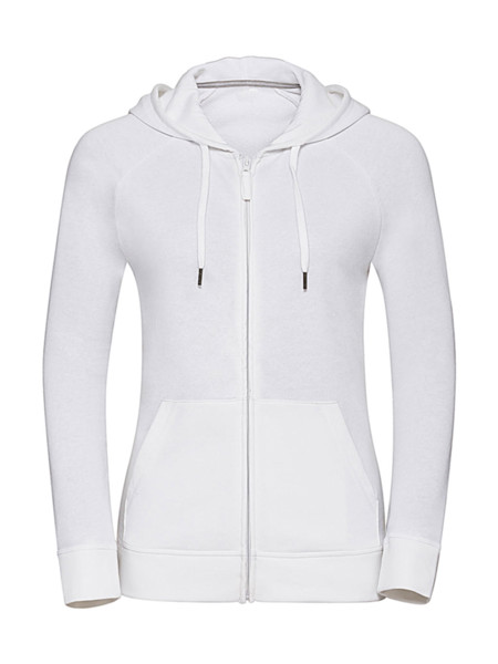 Ladies' Hd Zipped Hood Sweat - White / XL