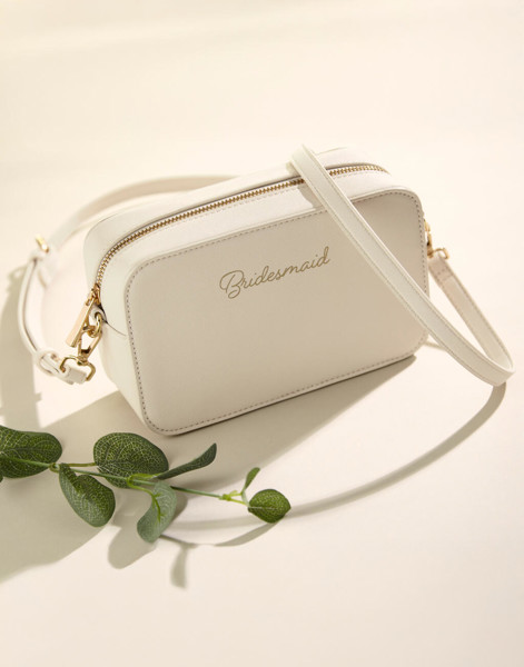 Boutique Structured Cross Body Bag - Oyster / ONE SIZE