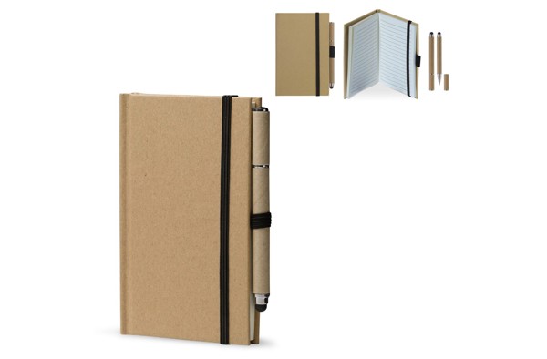 Cardboard notebook A6 + pen LT87949