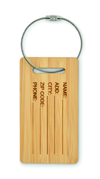 Bamboo luggage tag Mio