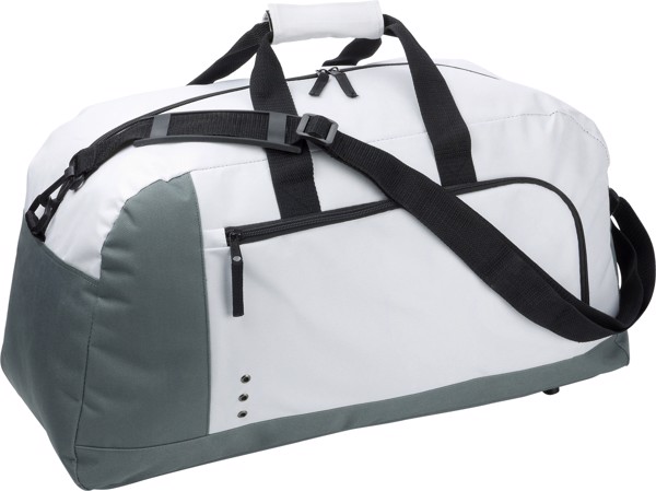 Polyester (600D) sports bag - White