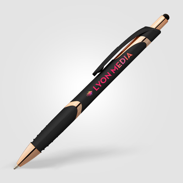 Joplin Softy Rose Gold w/Stylus - Black / 4 Color inkjet