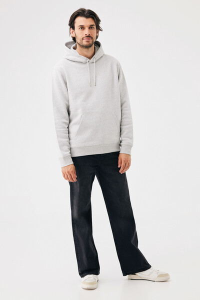 Mikina s kapucí IQONIQ Joshua z recyklované bavlny - Light Heather Grey / 4XL