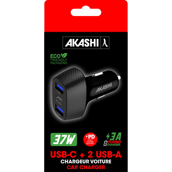 KURUMA - TURBO CHARGEUR ALLUME-CIGARE 50W 2X USB-C + 2X USB-A 3.4A