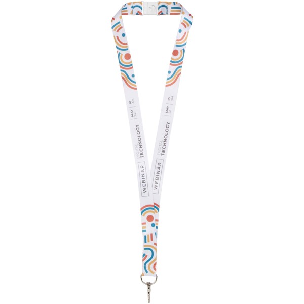 Addie celofarebná lanyard - obojstranná - Bílá / Bílá / 20mm