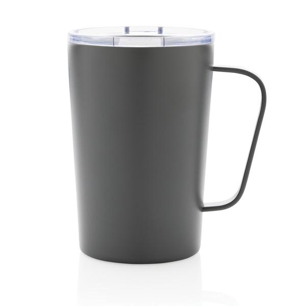 RCS Recycled stainless steel modern vacuum mug with lid - Grey