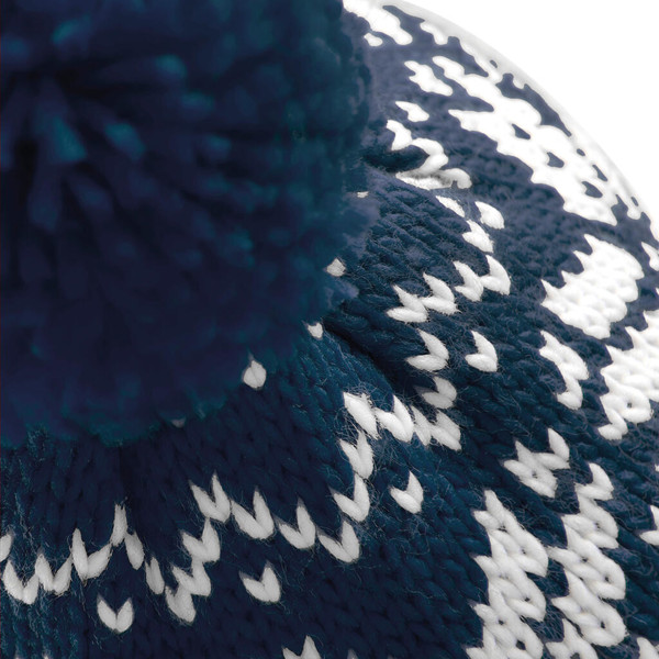 Fair Isle Snowstar® Beanie - Black / White / ONE SIZE