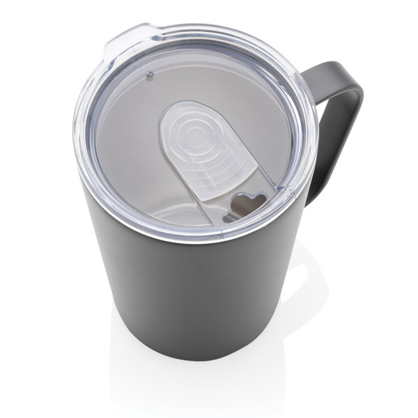 RCS Recycled stainless steel modern vacuum mug with lid - Grey