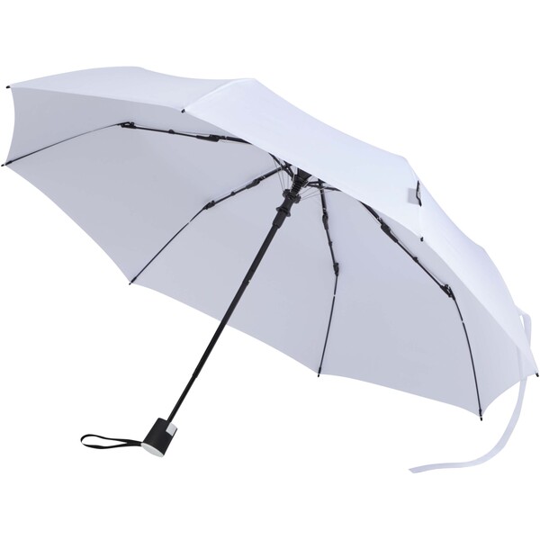 Agnes 21" foldable auto open RPET umbrella - White