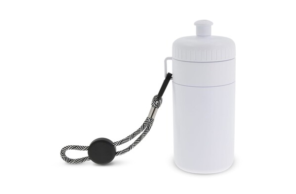 Bidon de sport avec bague 500ml - Blanc / Blanc