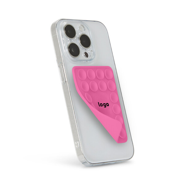 Custodia per telefono adesiva  con ventosa - Rosa vivo