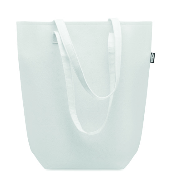 Nata RPET nakupovalna torba iz filca 420x380 mm, debeline 1 mm - Bela