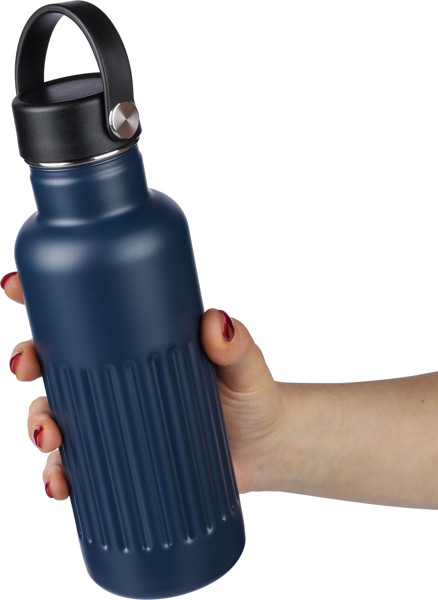 Garrafa de aço inoxidável reciclado com parede dupla (500 ml) Lior - branco