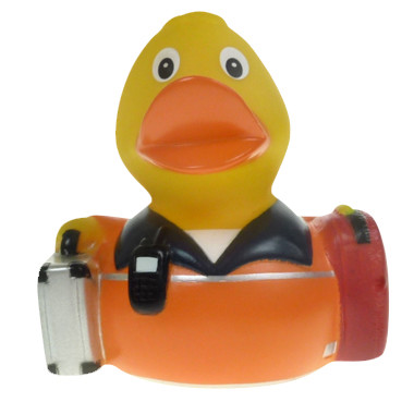 Patito de goma personal de aeropuerto