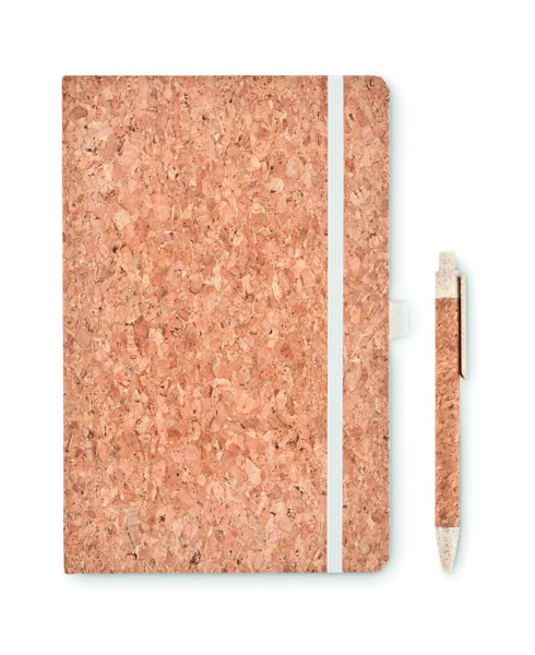 Suber Set cork notebook, A5, 160 recycled pages - Beige