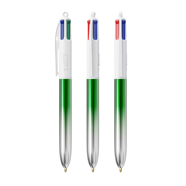 BIC® 4 Couleurs® Bicolor - Vert/Argent