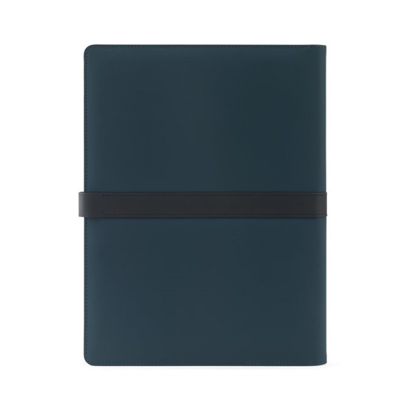 SANDERSON FOLDER. Pasta A4 em PU (50% reciclado) com fecho magnético e bloco de notas com páginas pautadas
