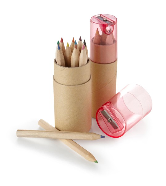 Kleurpotloden set Libbie | Gerecycled karton | 6 stuks - geel