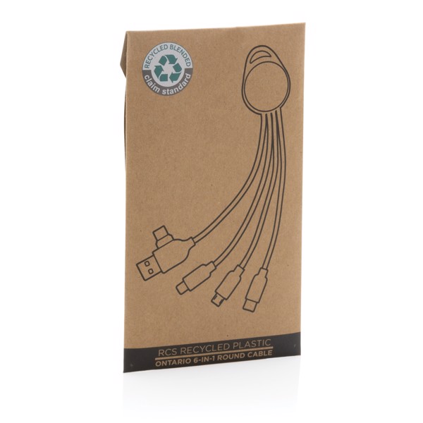 Ontario 6-v-1 kabel, 20 cm, recikliran TPE