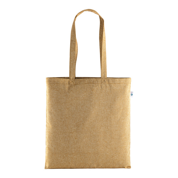 Recycled Cotton Shopping Bag 190 G/M2, Long Handles, 38 X 42 Cm - Yellow