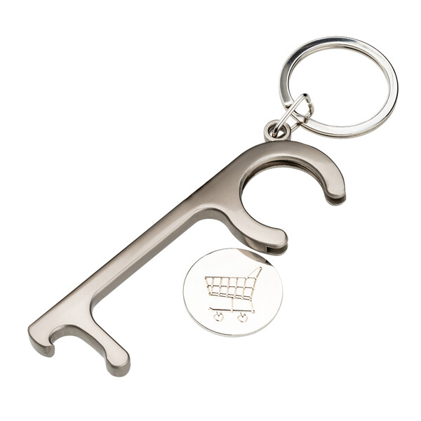 Key Ring MY-CADDY-DISTANCE - matt-silver finish