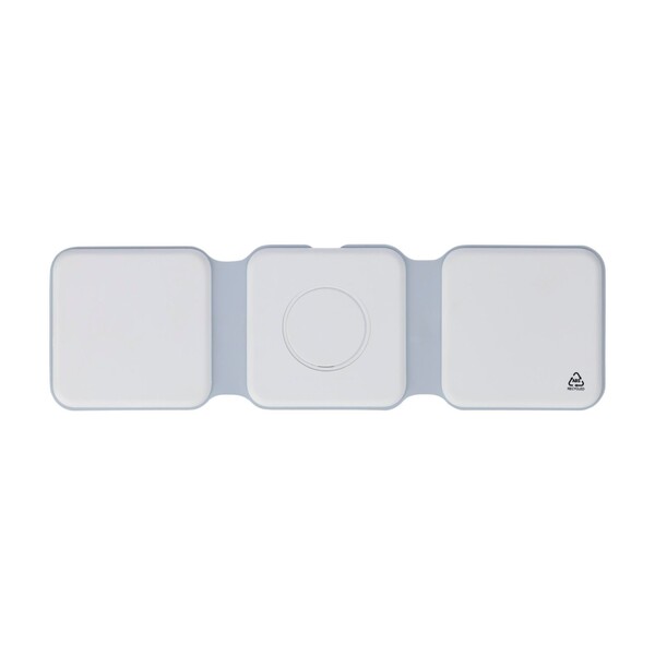 Chargeur sans fil Trigo | Recyclé | 3-en-1 - blanc