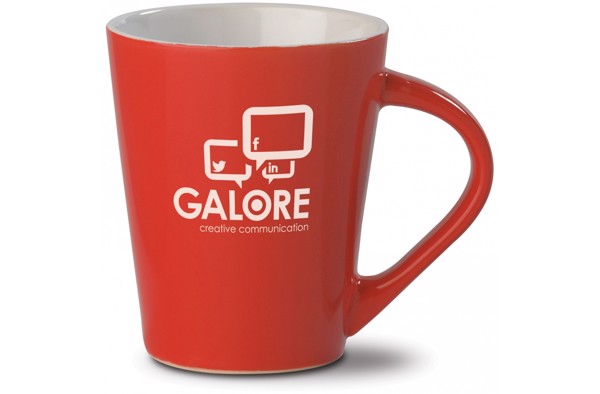 Bright red 'Nice' mug 270ml