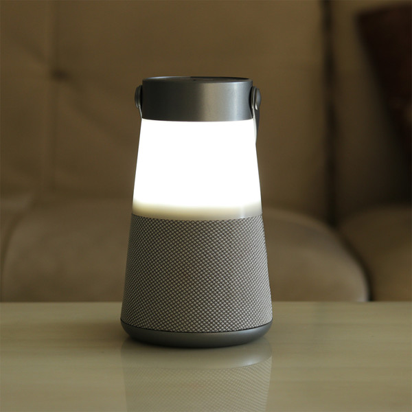 Portable LED lamp with speaker