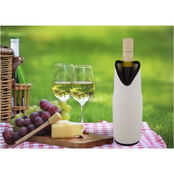 Noun recycled neoprene wine sleeve holder - White