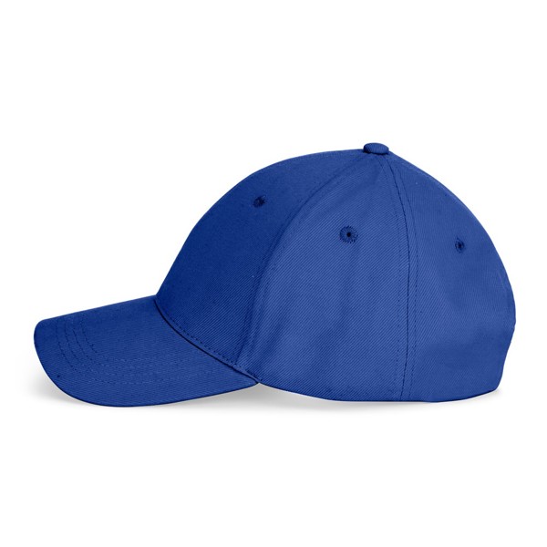 NATHAN. Čepice ze 100% bavlny (260 g/m²) se 6 panely - Královská Modrá