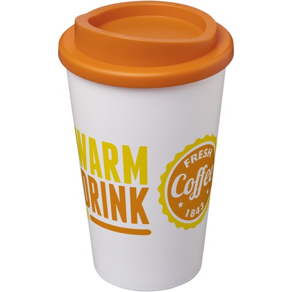 Bicchiere termico da 350 ml Americano® - Arancione / Bianco