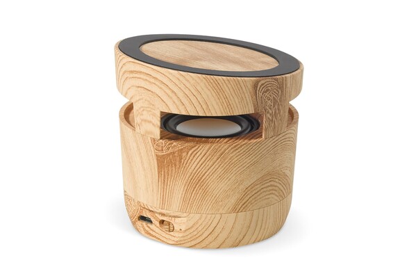 Enceinte 3W et Chargeur sans fil 5W en bois