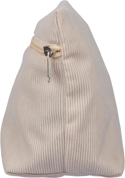 Corduroy zippered cosmetic pouch Tia - Pastel Green
