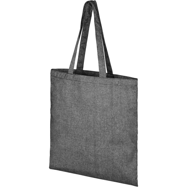 Tote bag in tessuto riciclato 210 g/m² Pheebs - 7L - Nero melange