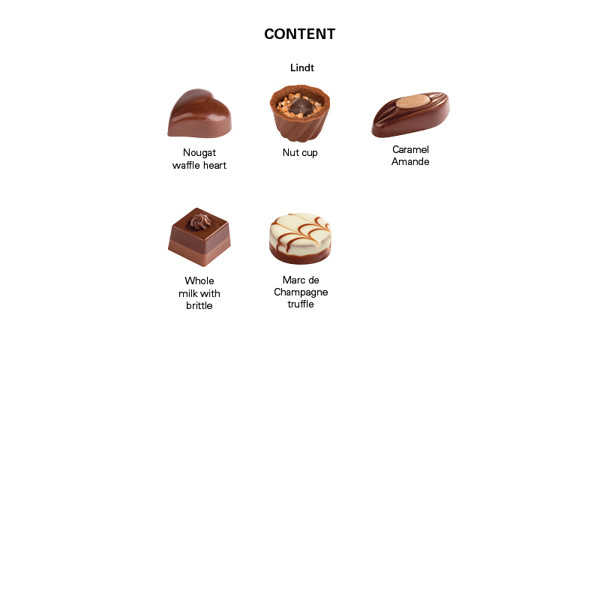 Lindt Präsent Weihnachten, Weiß / 42G / Werbeschuber Tannenbaum: Karton, Weiß; Inlay: Kunststoff