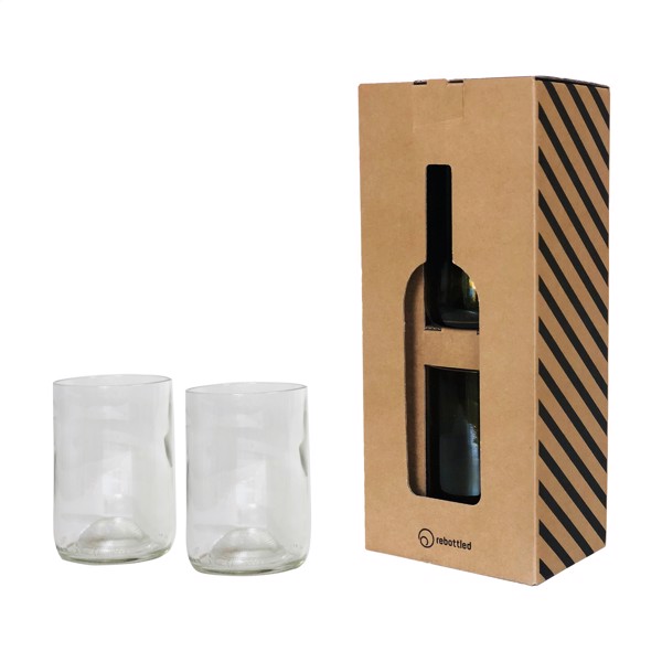 Sklenice na pití Rebottled® Tumbler 2-pack - Transparentní