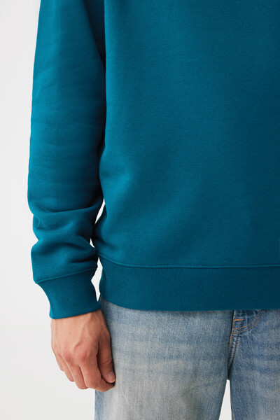 Mikina IQONIQ Torla z recyklované bavlny - Dark Teal / S