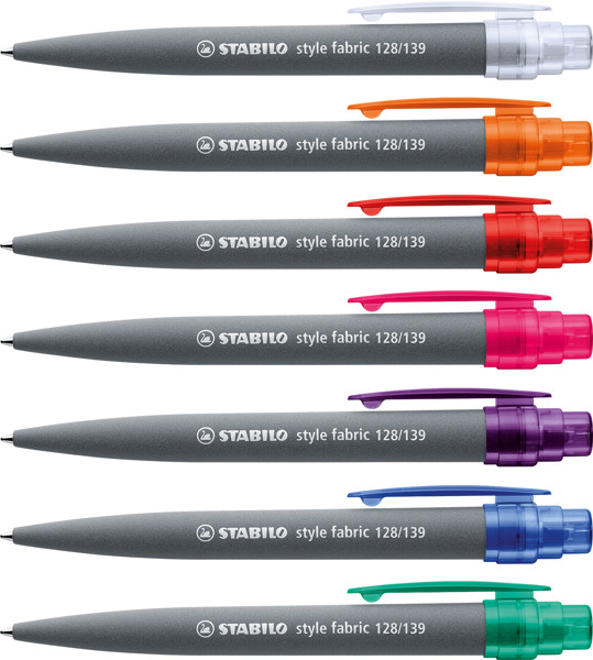 STABILO style fabric Kugelschreiber, grau/transparent grün