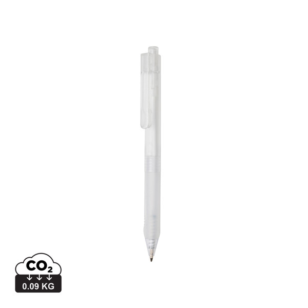 X9 frosted pen with silicone grip - White