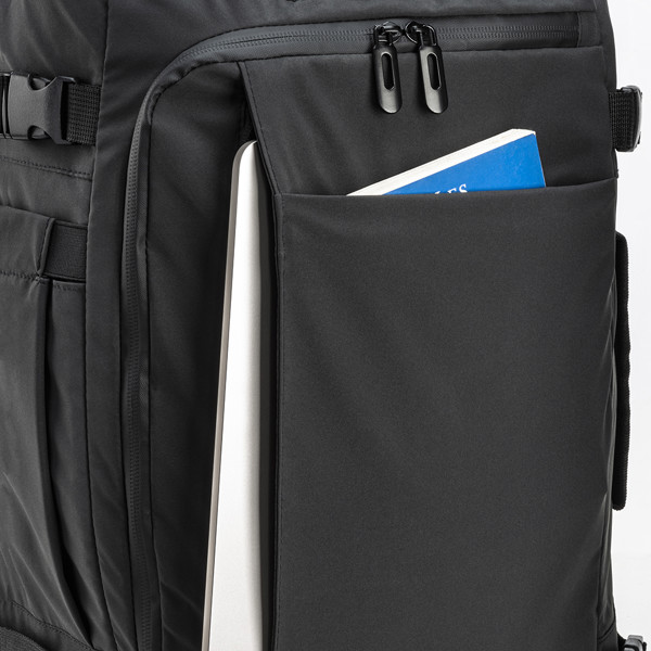 Cabin Size Travel Backpack / Suitcase With Laptop Holder (15) In Polyester - Black
